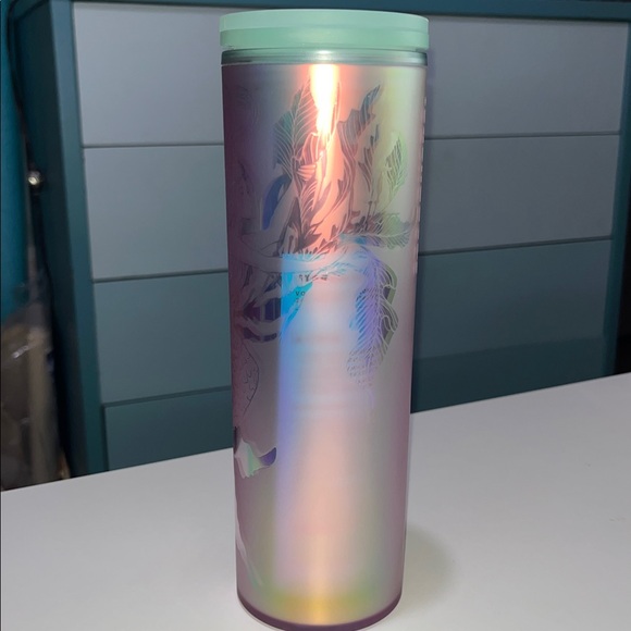 Mermaid Siren Starbucks 16oz Acrylic frosted Iridescent Tumbler NWT - Picture 3 of 10